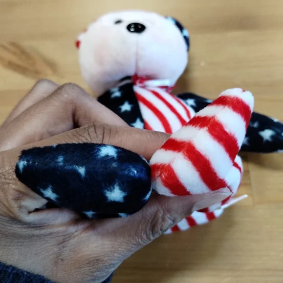 ✓Ty Beanie Baby - SPANGLE the Bear White Face (Stuffed Animal) - Picture 11 of 15